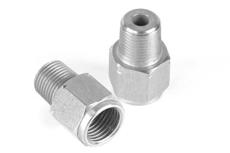 Haltech M10 x 1.0 to 1/8 BSPT Adaptor - Stainless Steel - Corvette Realm