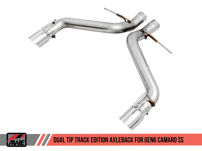 AWE Tuning 16-19 Chevrolet Camaro SS Axle-back Exhaust - Track Edition (Chrome Silver Tips) - Corvette Realm
