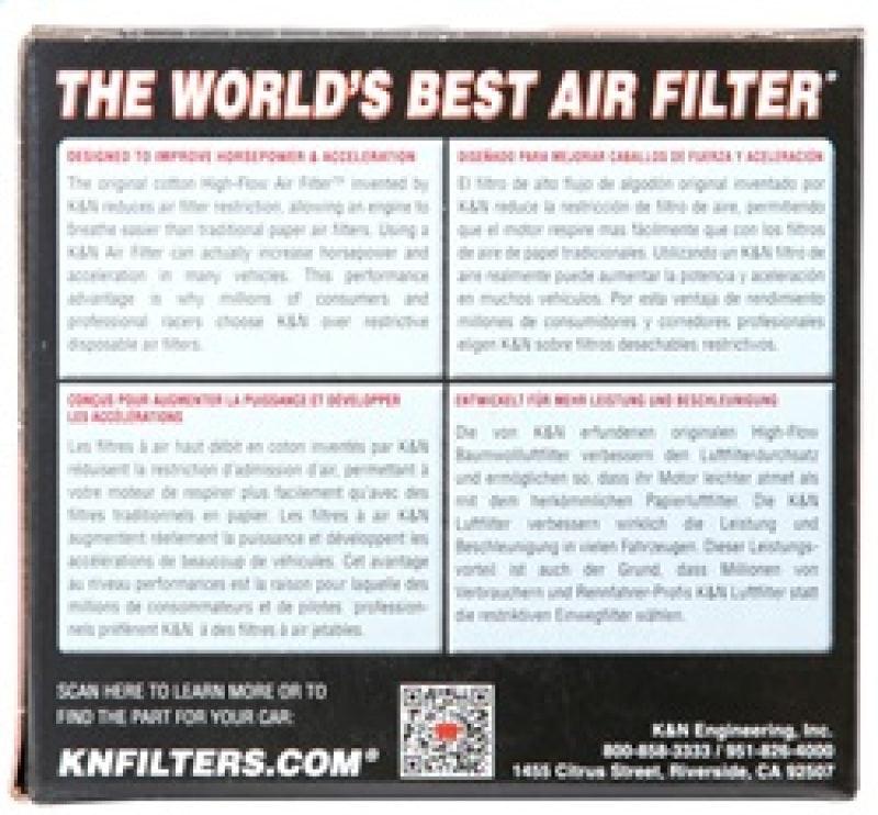 K&N Universal Air Filter - 2-7/16in Flange x 3-1/2in OD x 4in Height - Corvette Realm