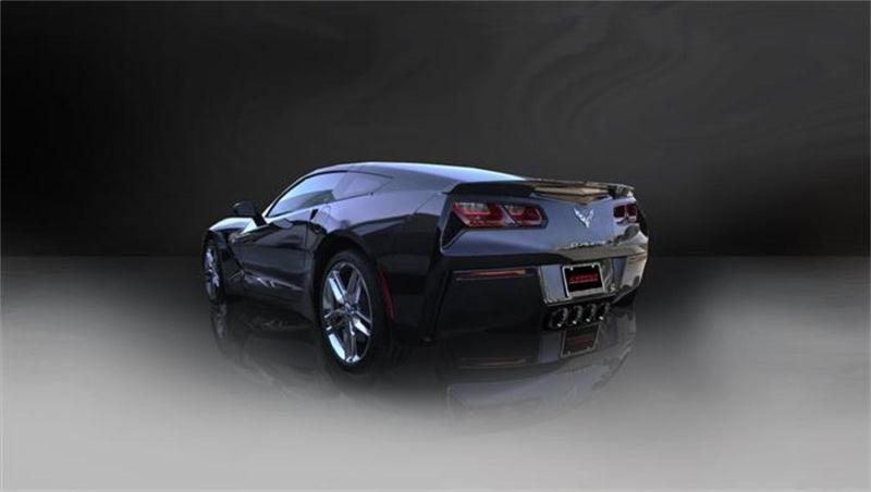 Corsa 2014 Chevy Corvette C7 Coupe 6.2L V8 AT/MT 2.75in Valve-Back Dual Rear Exit Black Xtreme Exht - Corvette Realm