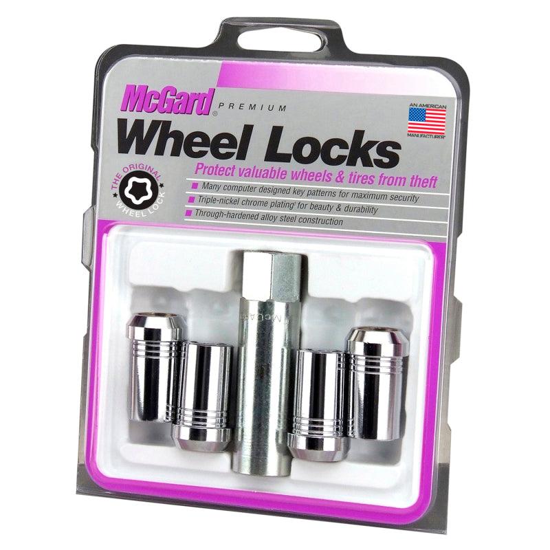 McGard Wheel Lock Nut Set - 4pk. (Tuner / Cone Seat) M14X1.5 / 22mm Hex / 1.648in. Length - Chrome - Corvette Realm