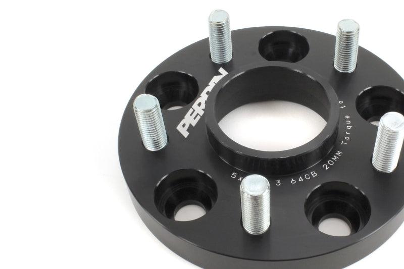 Perrin 17-18 Honda Civic Si 64.1mm Hub 5x114.3 20mm Wheel Spacers (One Pair) - Corvette Realm