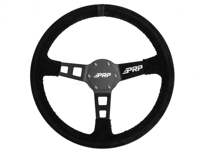 PRP Deep Dish Suede Steering Wheel- Black - Corvette Realm