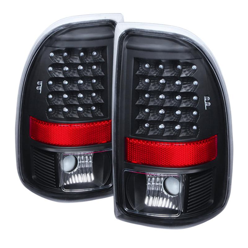 Xtune Dodge Dakota 97-04 LED Tail Lights Black ALT-JH-DDAK97-LED-BK - Corvette Realm