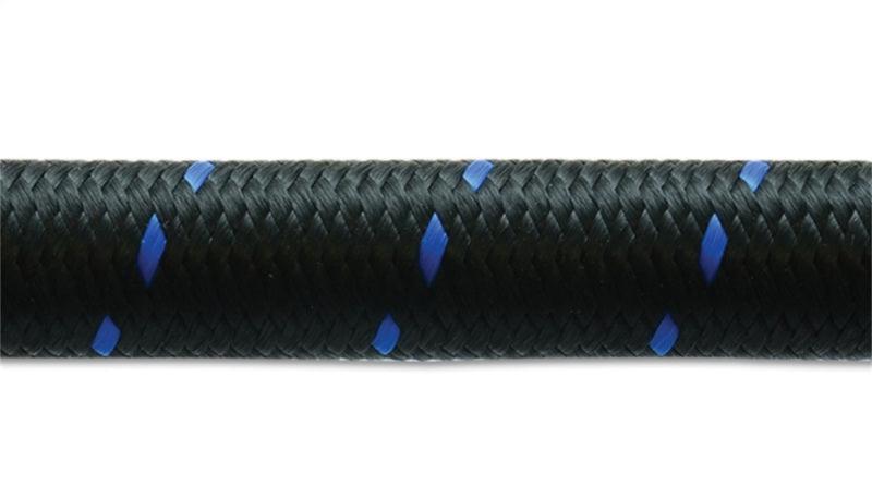 Vibrant -10 AN Two-Tone Black/Blue Nylon Braided Flex Hose (5 foot roll) - Corvette Realm