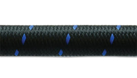 Vibrant -10 AN Two-Tone Black/Blue Nylon Braided Flex Hose (20 foot roll) - Corvette Realm
