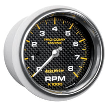 Load image into Gallery viewer, Autometer Marine Carbon Fiber 3-3/8in 8k RPM Tachometer - Corvette Realm