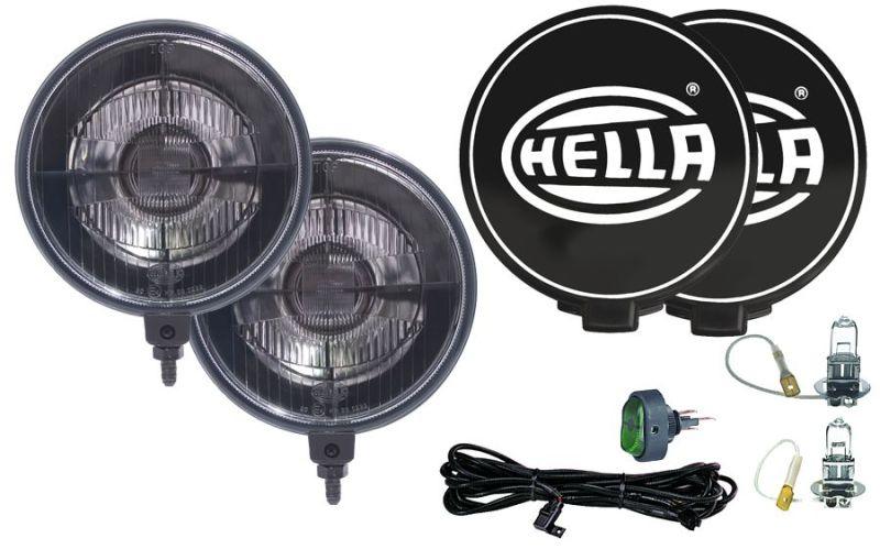 Hella 500 Series 12V Black Magic Halogen Driving Lamp Kit - Corvette Realm