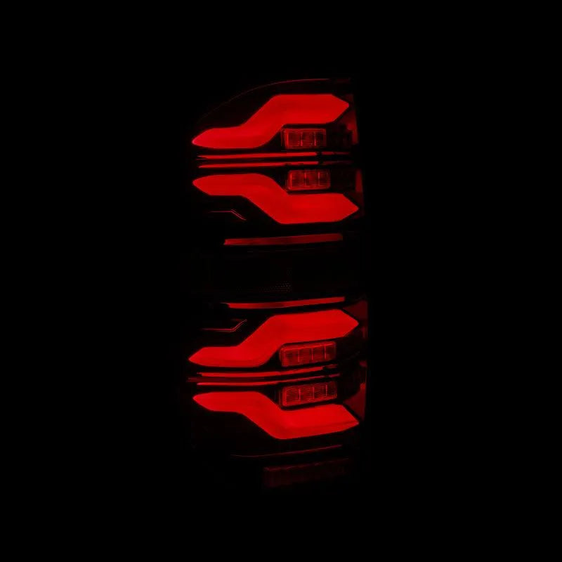AlphaRex 14-21 Toyota Tundra LUXX LED Taillights Black/Red w/Activ Light/Seq Signal - Corvette Realm