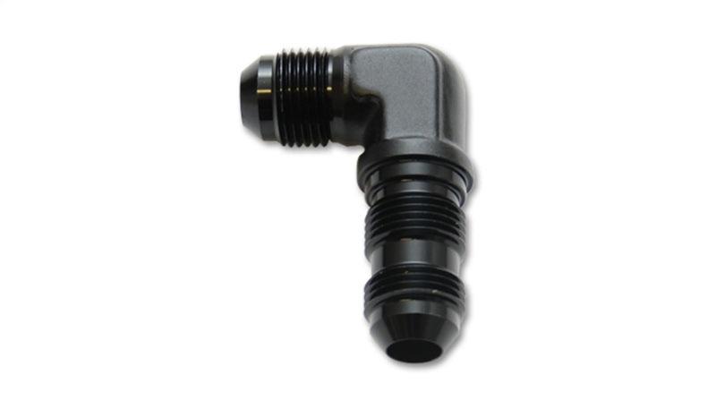 Vibrant -4AN Bulkhead Adapter 90 Degree Elbow Fitting - Anodized Black Only - Corvette Realm