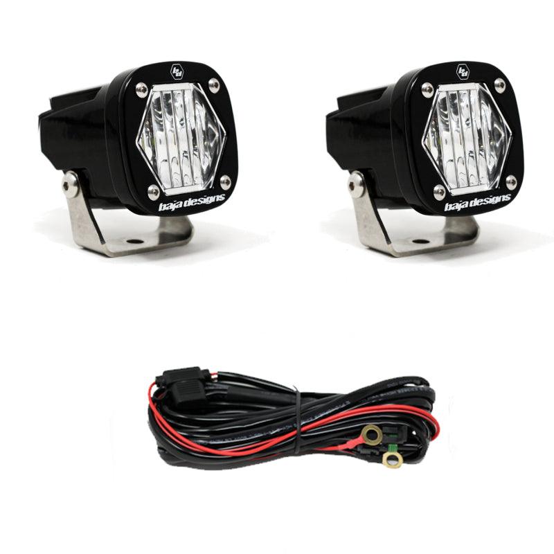 Baja Designs S1 Wide Cornering LED Light w/ Mounting Bracket Pair - Corvette Realm