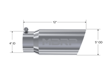 Load image into Gallery viewer, MBRP Universal Tip 5 O.D. Angled Single Walled 4 inlet 12 length - Corvette Realm