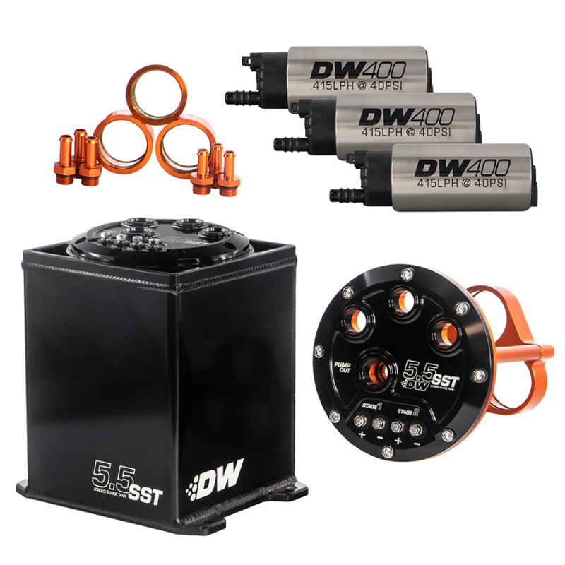 DeatschWerks 5.5L Modular Surge Tank Includes 3 DW400 Fuel Pumps - Corvette Realm