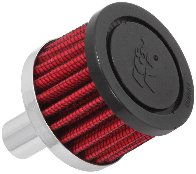 K&N Steel Base Crankcase Vent Filter .625in Vent OD x 2in OD x 1.5in Height - Corvette Realm