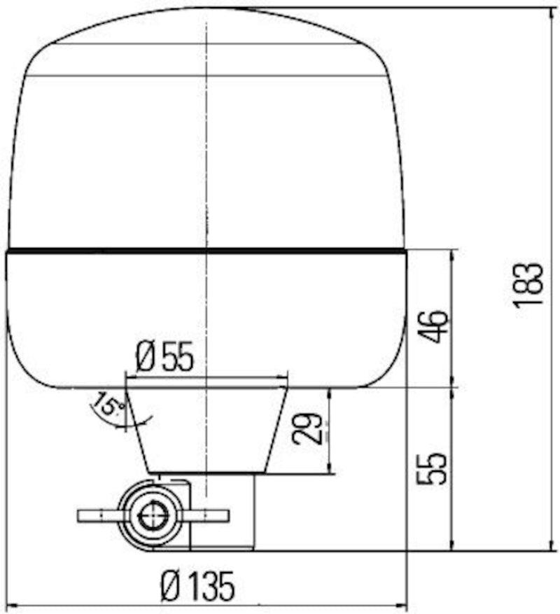 Hella Led Lamp 12/24V Amber Flex Mounting 2Rl - Corvette Realm