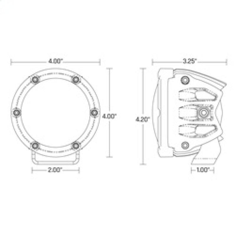 Rigid Industries 360-Series 4in LED SAE J583 Fog Light - Selective Yellow (Pair) - Corvette Realm