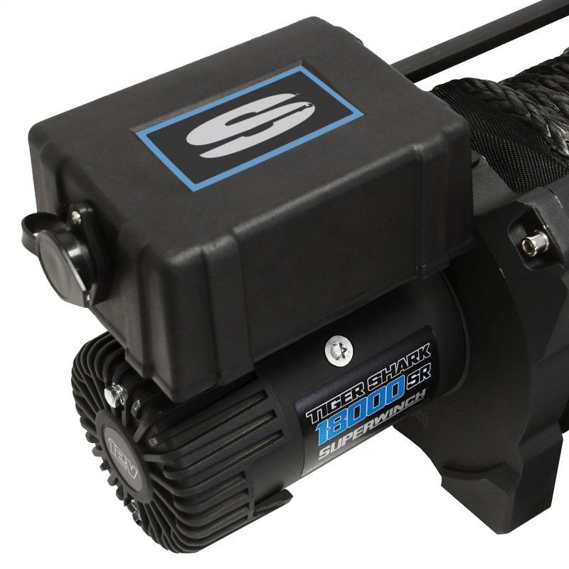 Superwinch 18000 LBS 12V DC 33/64in x 79 ft Synthetic Rope Tiger Shark 18000SR Winch - Corvette Realm