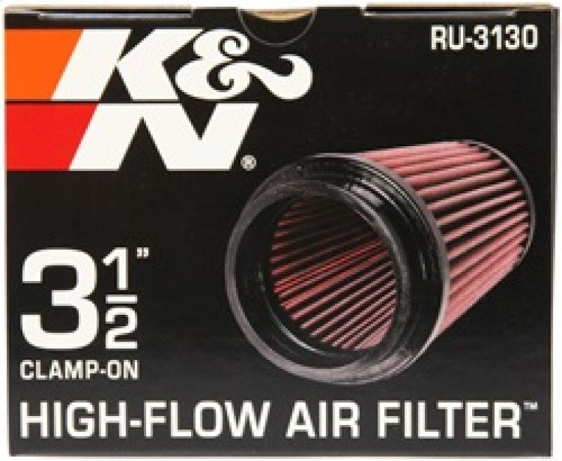 K&N Filter Universal Rubber Filter 3 1/2 inch Flange 4 5/8 inch Base 3 1/2 inch Top 7 inch Height - Corvette Realm