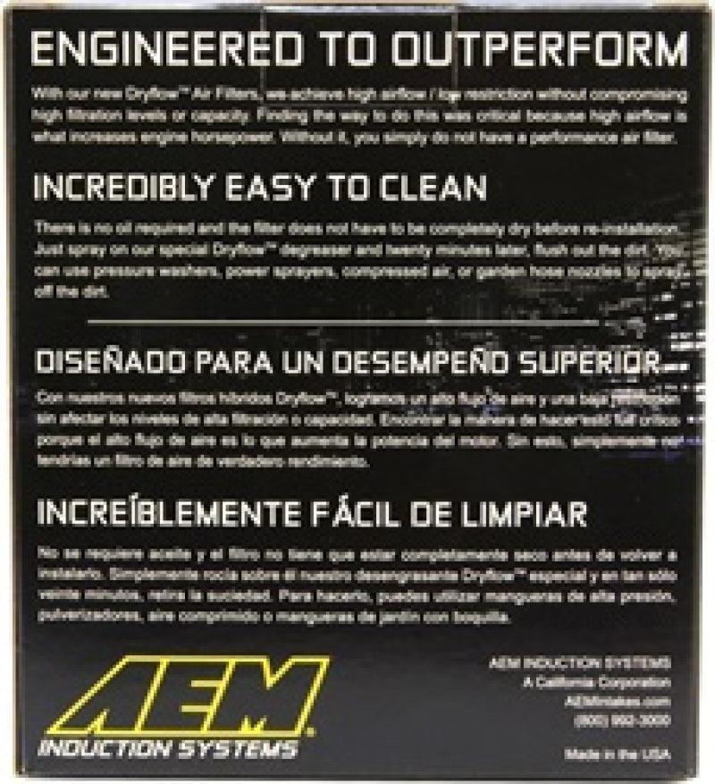 AEM 3.5 inch Short Neck 5 inch Element Filter Replacement - Corvette Realm