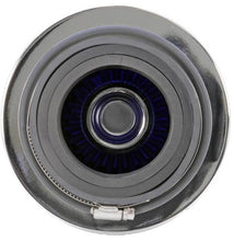 Load image into Gallery viewer, K&amp;N Universal Air Filter Chrome Round Tapered Blue - 4in Flange ID x 1.125in Flange Length x 5.5in H - Corvette Realm