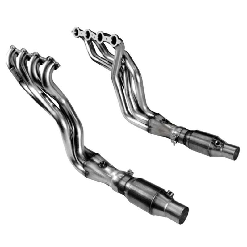 Kooks 10-14 Chevy Camaro SS LS3/L99/ 6.2L 1 7/8in x 3in SS LT Headers Inc 3in x 2 1/2in Green Catted - Corvette Realm
