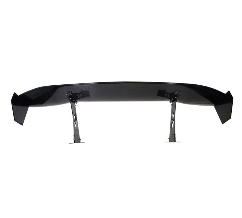 NRG Carbon Fiber Spoiler - Universal (69in.) w/NRG Logo / Stand Cut Out / Large Side Plate - Corvette Realm