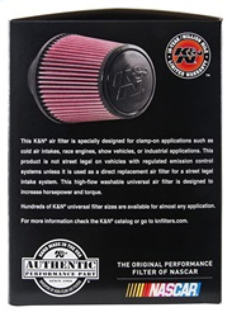 K&N Universal Rubber Filter - Round Tapered 6in Base OD x 3in Flange ID x 6in H - Corvette Realm