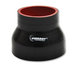 Vibrant 4 Ply Reducer Couper 4.0in ID x 3.50in ID x 4.50in Long - Black - Corvette Realm