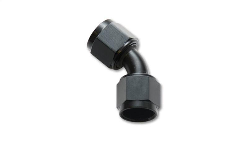 Vibrant -10AN X -10AN Female Flare Swivel 45 Deg Fitting ( AN To AN ) -Anodized Black Only - Corvette Realm