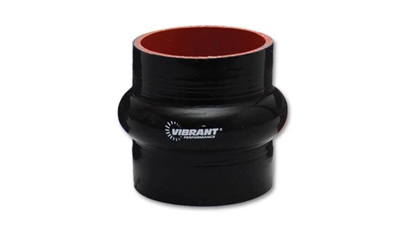 Vibrant 4 Ply Reinforced Silicone Hump Hose Connector - 4in I.D. x 3in long (BLACK) - Corvette Realm