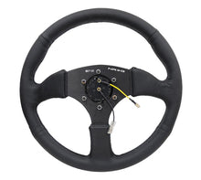 Load image into Gallery viewer, NRG Reinforced Steering Wheel (350mm / 2.5in. Deep) Blk Leather Comfort Grip w/5mm Matte Blk Spokes - Corvette Realm