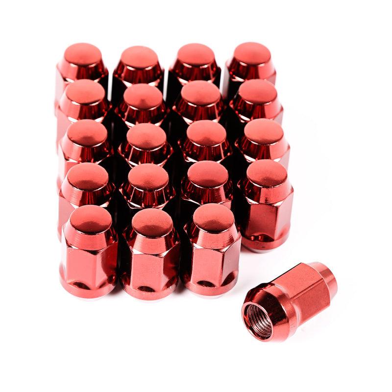 Rugged Ridge Wheel Lug Nut Set of 20 Red 1/2-20 - Corvette Realm