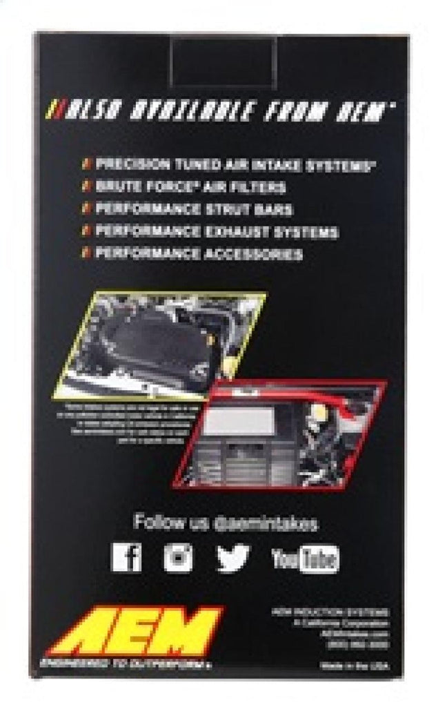 AEM 3.5 inch Short Neck 9 inch Element Filter Replacement - Corvette Realm