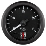 Autometer Stack Instruments 52mm 0-280 Ohm Programmable Pro Stepper Motor Fuel Level Gauge - Black