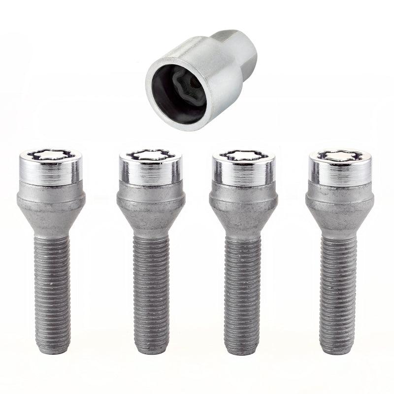 McGard Wheel Lock Bolt Set - 4pk. (Cone Seat) M12X1.5 / 17mm Hex / 40.5mm Shank Length - Chrome - Corvette Realm