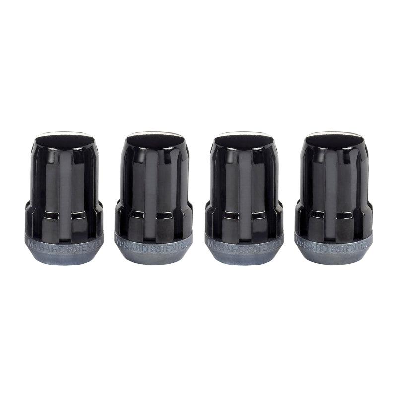 McGard SplineDrive Lug Nut (Cone Seat) M12X1.5 / 1.24in. Length (4-Pack) - Black (Req. Tool) - Corvette Realm