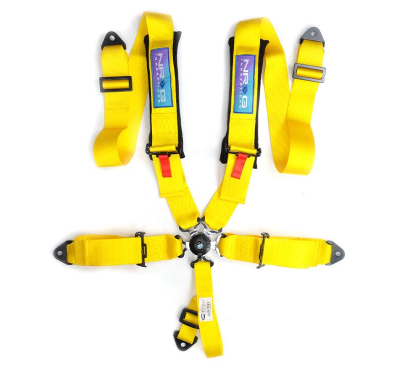 NRG 5PT 3in. Seat Belt Harness / Cam Lock - Yellow - Corvette Realm