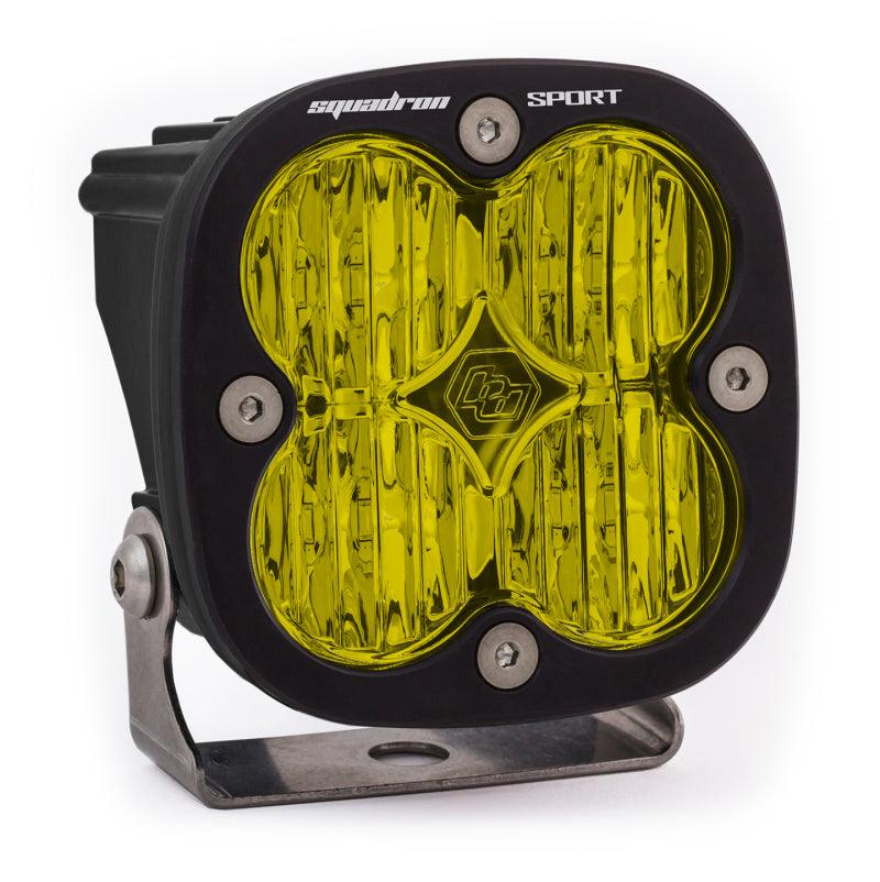 Baja Designs Squadron Sport Wide Cornering Black LED Light Pod Pattern - Amber - Corvette Realm