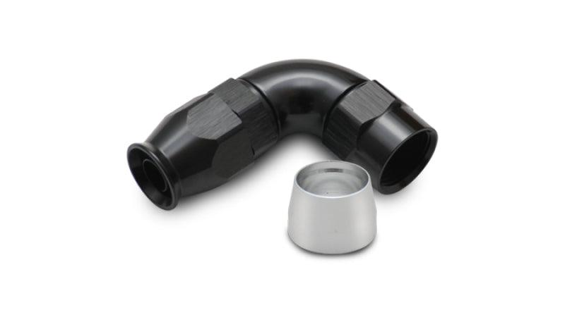 Vibrant Aluminum 90 Deg One Piece Hose End Fitting for PTFE Lined Hose -8AN Size - Corvette Realm
