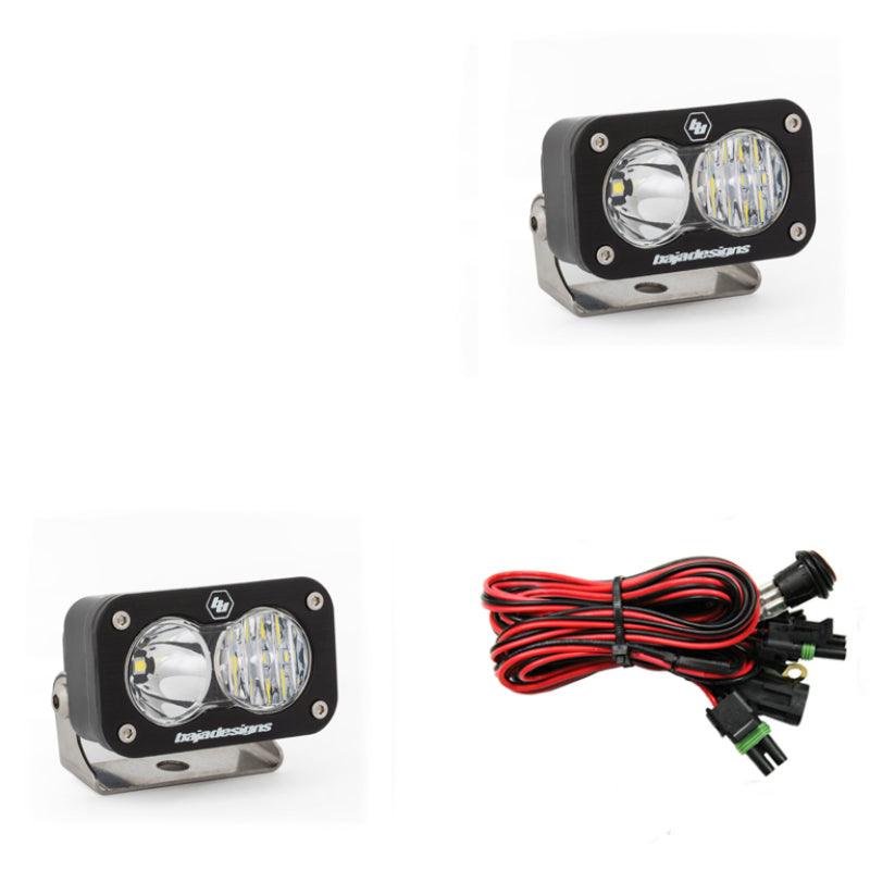 Baja Designs S2 Sport Driving Combo Pattern Pair LED Work Light - Clear - Corvette Realm