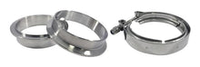 Load image into Gallery viewer, Torque Solution Stainless Steel V-Band Clamp &amp; Flange Kit - 3in (76mm) - Corvette Realm