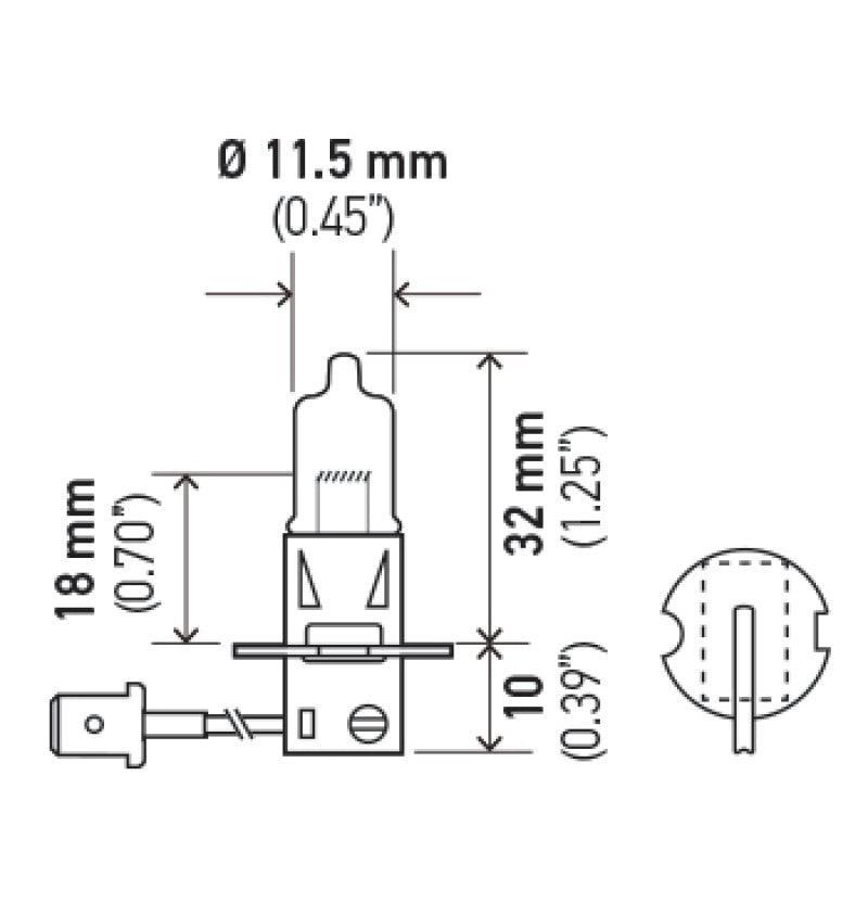 Hella H3 24V/70W PK22s T3.25 Halogen Bulb - Corvette Realm