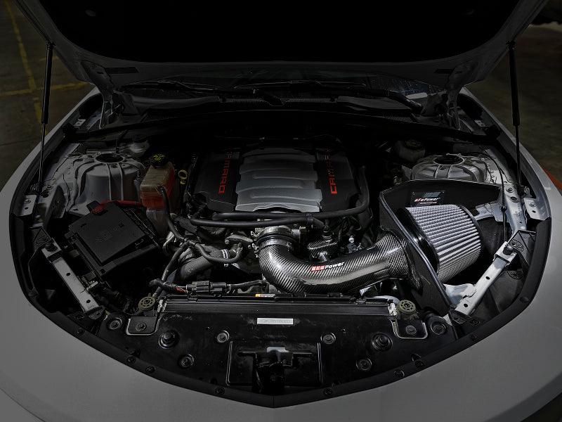 aFe Track Series Carbon Fiber Pro Dry S AIS - 16-19 Chevrolet Camaro SS V8-6.2L - Corvette Realm