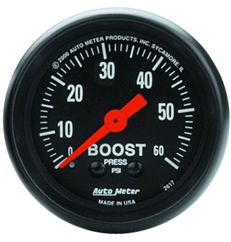 Autometer Z Series 52mm 0-60 PSI Mechanical Boost Gauge - Corvette Realm