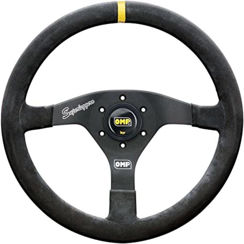 OMP Velocita Superleggero Suede Leather 350mm Diameter Steering Wheel Black - Corvette Realm