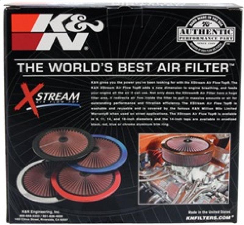 K&N X-Stream Top Filter Only 11in - Black - Corvette Realm