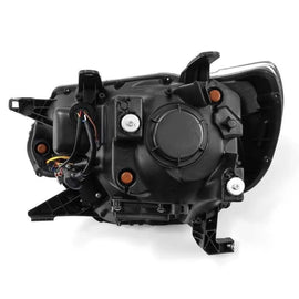 AlphaRex 12-15 Toyota Tacoma PRO-Series Projector Headlights Plank Style Alpha Black w/DRL - Corvette Realm