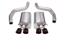 Corsa 06-13 Chevrolet Corvette C6 Z06 7.0L V8 Black Sport Axle-Back Exhaust - Corvette Realm