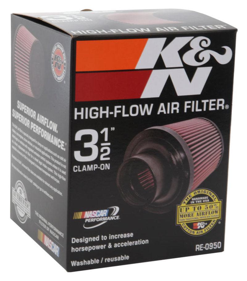 K&N Universal Rubber Filter 3 1/2inch ID FLG / 6inch Base / 4-5/8inch Top / 6inch Height - Corvette Realm