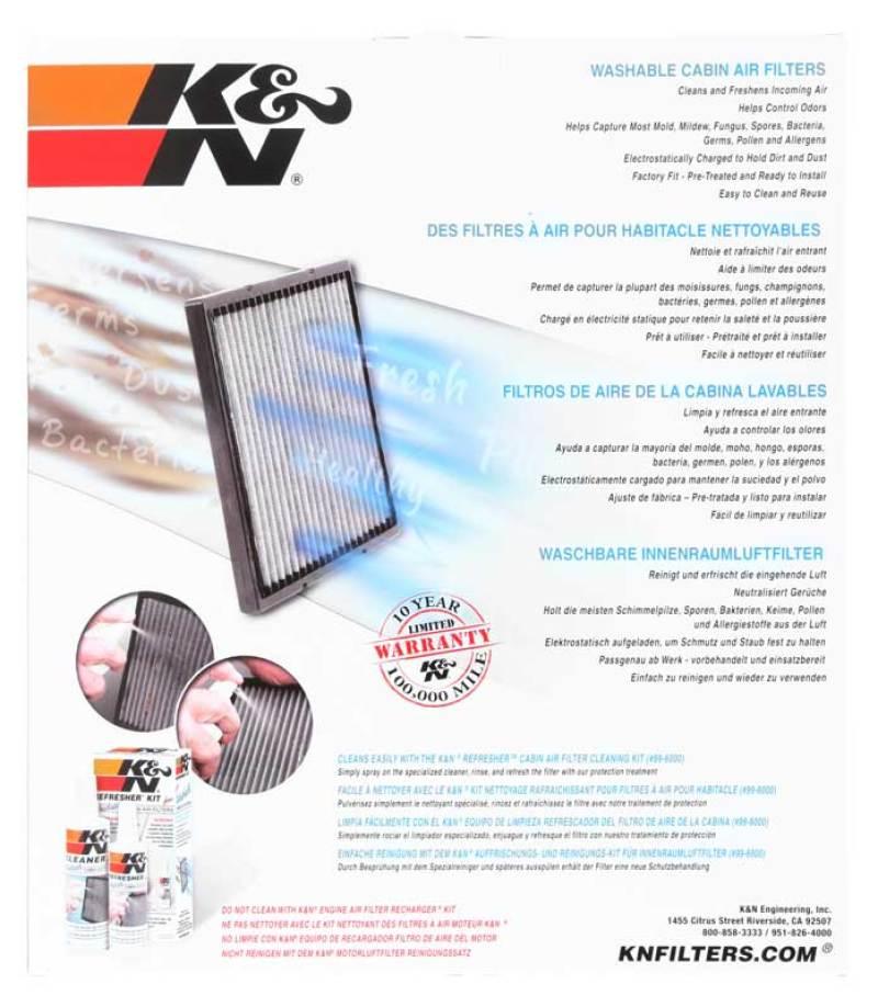 K&N 05-18 Chevrolet Corvette Z06/ZR1 Cabin Air Filter - Corvette Realm